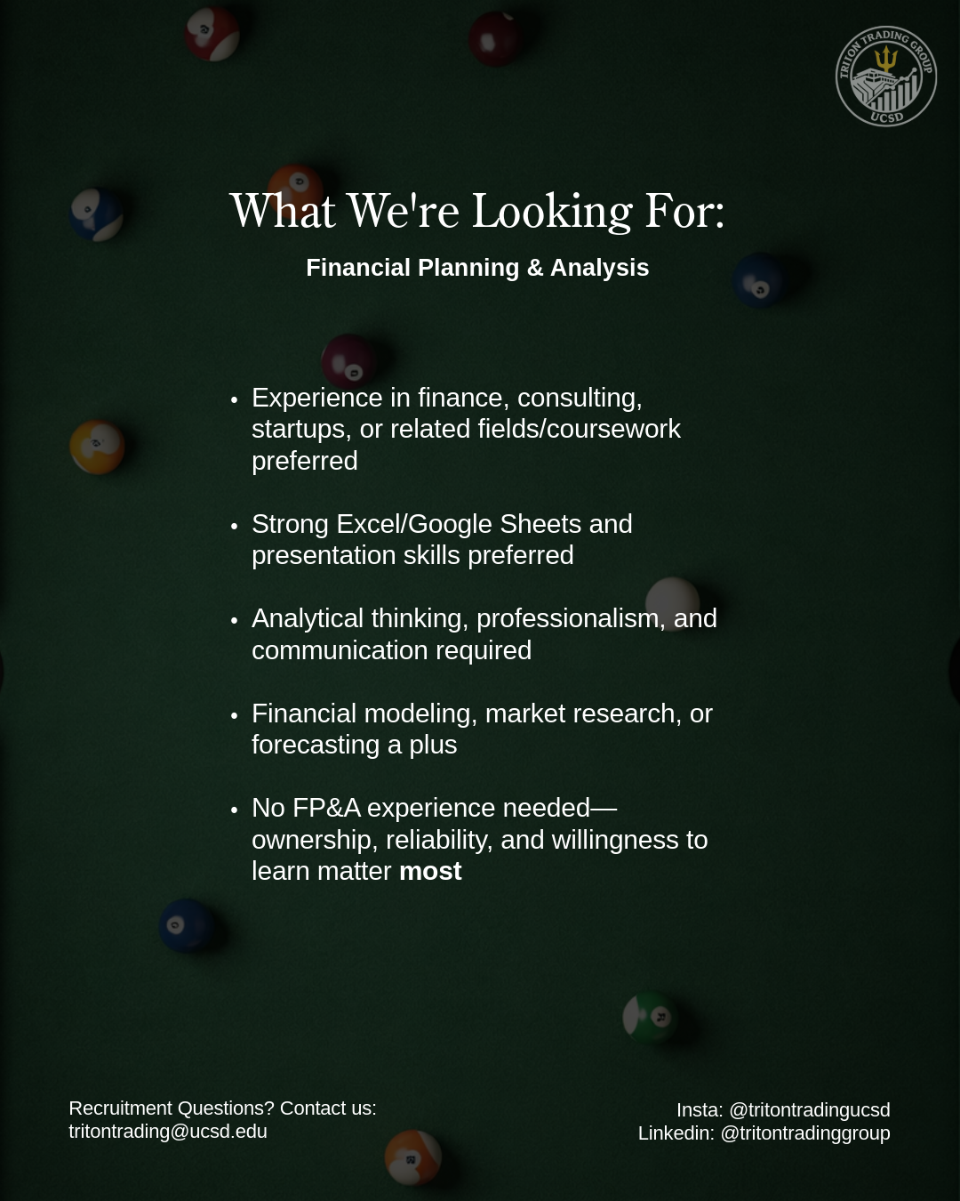 What we're looking for